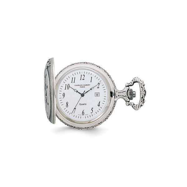 Charles Hubert Antiqued Finish Horses Pocket Watch