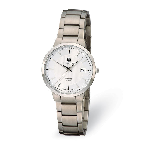 Mens Charles Hubert Titanium Silver Dial Ultra Slim Watch