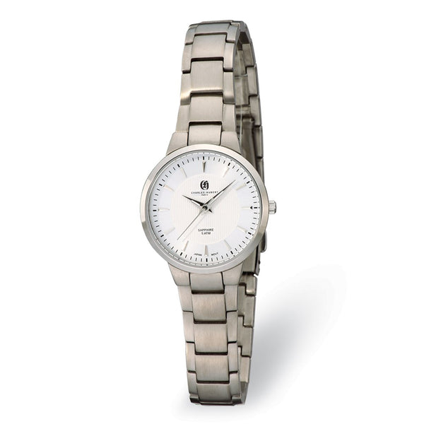 Ladies Charles Hubert Titanium Silver Dial Ultra Slim Watch