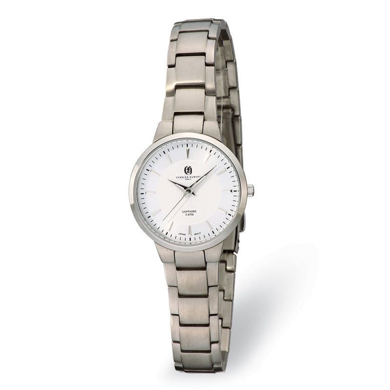 Ladies Charles Hubert Titanium Silver Dial Ultra Slim Watch