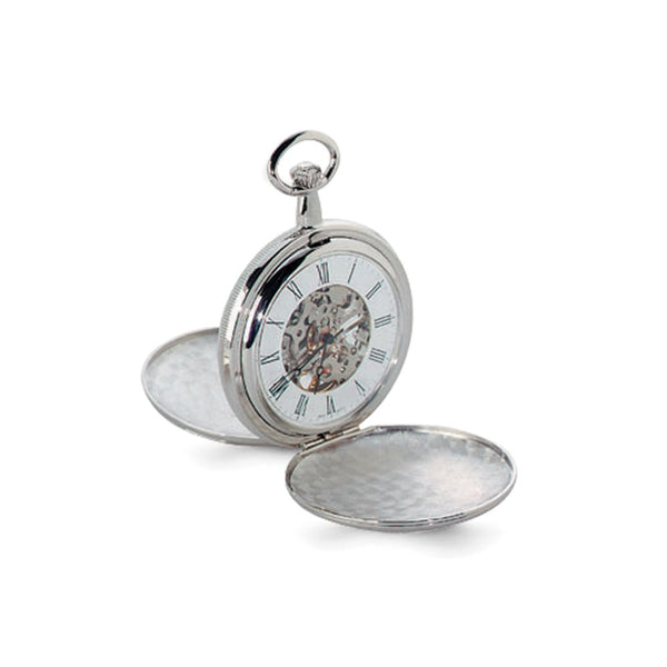 Charles Hubert Chrome-finish White Dial Pocket Watch