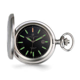 Charles Hubert Stainless Steel Hunter Case Tritium Quartz Pocket Watch