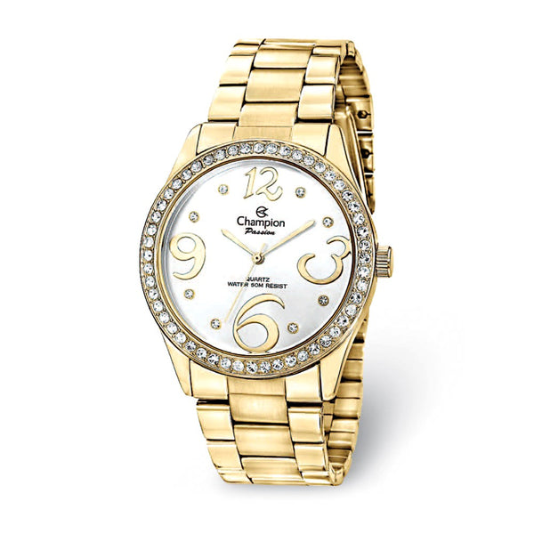 Champion Passion Gold-tone Crystal Bezel Watch