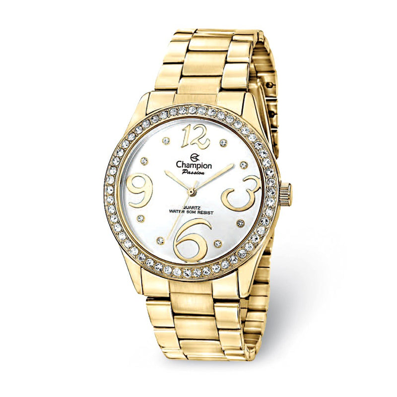 Champion Passion Gold-tone Crystal Bezel Watch