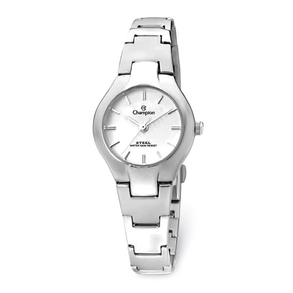 Champion Glamour Stainless Steel White Dial Watch