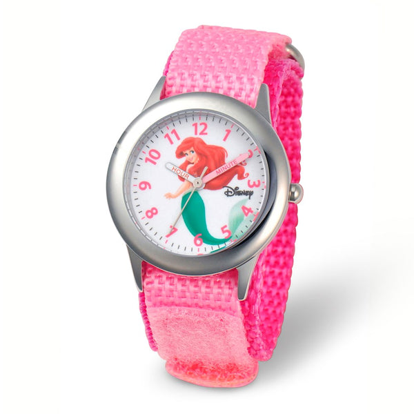 Disney Kids Ariel Pink Strap Time Teacher Watch