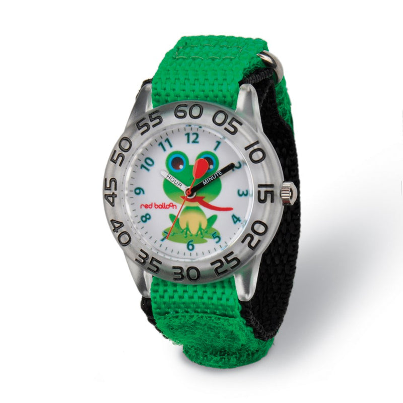 Red Balloon Kids Green Froggy Acrylic Time Teacher Watch