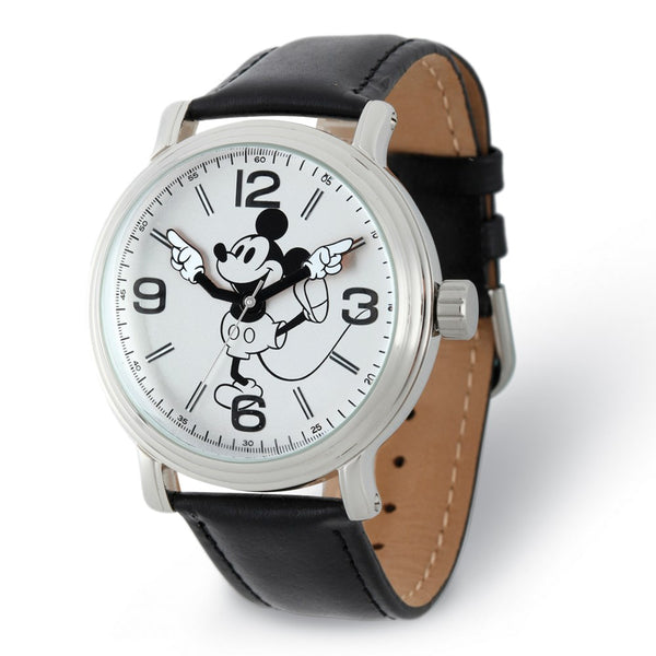 Disney Adult Size Black Strap Mickey Mouse w/Moving Arms Watch