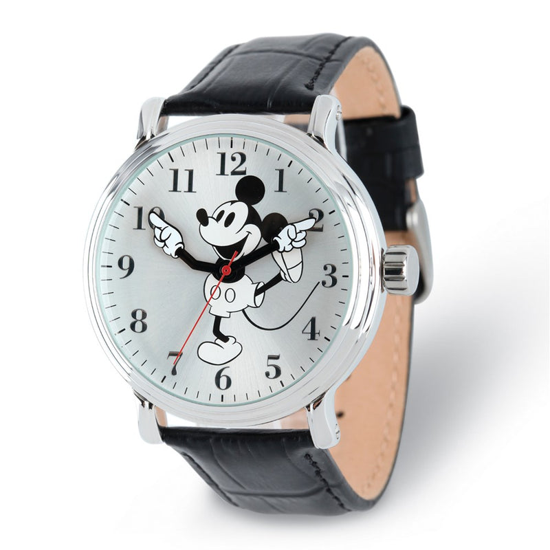 Disney Adult Size Black Strap Mickey Mouse w/Moving Arms Watch