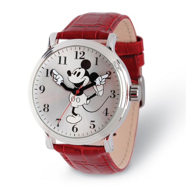 Disney Adult Size Red Strap Mickey Mouse w/Moving Arms Watch