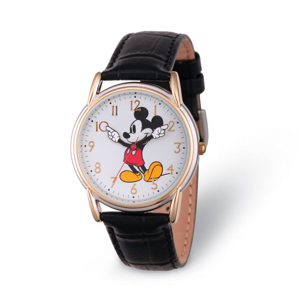 Disney Adult Size Black Strap Mickey Mouse w/Moving Arms Watch