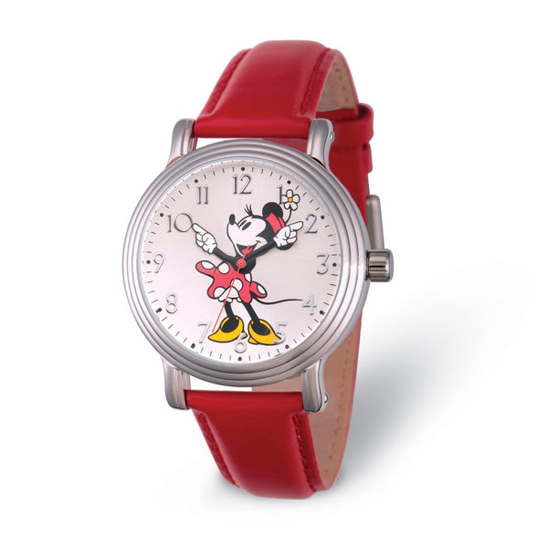 Disney Adult Size Red Strap Minnie Mouse w/Moving Arms Watch