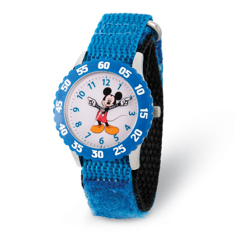 Disney Kids Mickey Mouse Blue Strap Time Teacher Watch