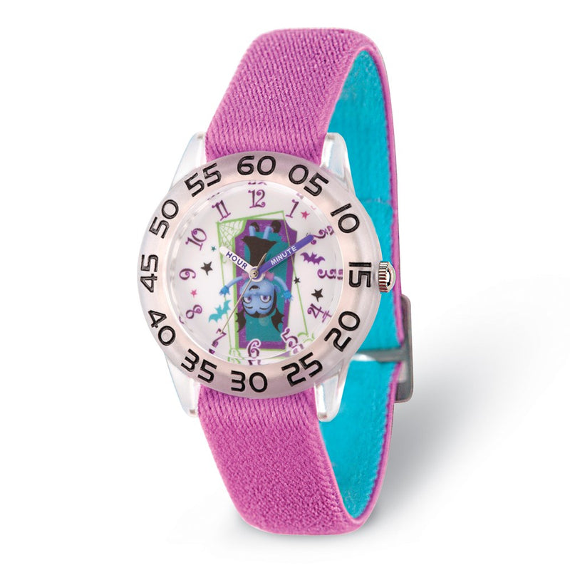 Disney Kids Vampirina Purple Strap Acrylic Time Teacher Watch