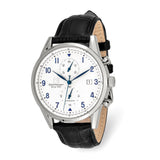 Steinhausen Lugano Stainless White Dial Black Strap Chronograph Watch