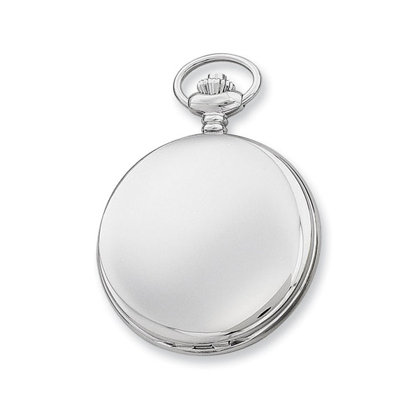 Charles Hubert Stainless Steel White Dial with Date Pocket Watch