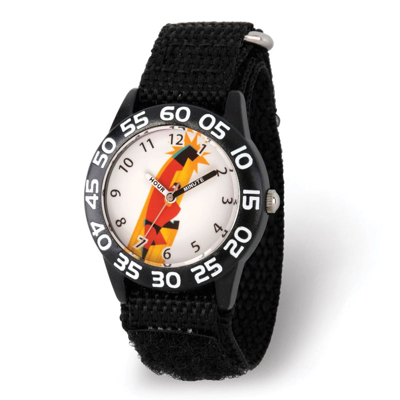 Disney Kids Incredibles 2 Dad Black Nylon Strap Time Teacher Watch