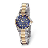 Ladies Charles Hubert Two-tone Silver Blue Dial Watch