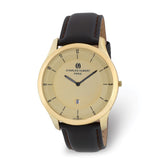 Charles Hubert IP-plated Stainless Steel Gold Dial Watch