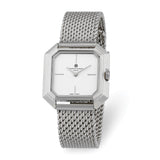 Charles Hubert Ladies Stainless Mesh Silver Dial Quartz Watch