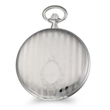 Charles Hubert Sterling Silver Striped w/Engravable Oval Pocket Watch