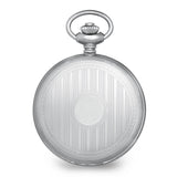 Charles Hubert Stainless Striped Case w/Engraving Area Pocket Watch