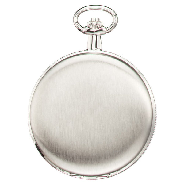 Charles Hubert Satin Stainless Hunter Case White Dial Pocket Watch