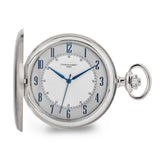 Charles Hubert Satin Stainless Hunter Case White Dial Pocket Watch