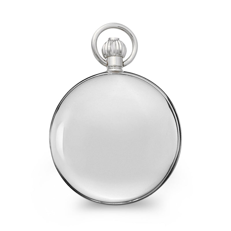 Charles Hubert Chrome Finish Double Cover Open Window Pocket Watch