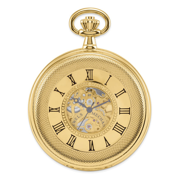 Charles Hubert Gold Finish Double Cover Open Window Pocket Watch