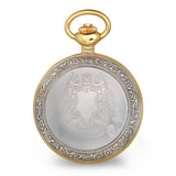 Charles Hubert 2-tone Shield Hunter Case Skeleton Dial Pocket Watch