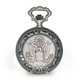 Charles Hubert Antique Chrome & Satin U.S. Seal Pocket Watch