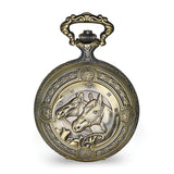 Charles Hubert Antique Gold Finish 2 Horses Pocket Watch