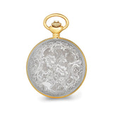 Charles Hubert 2-tone Pegasus Hunter Case Skeleton Dial Pocket Watch