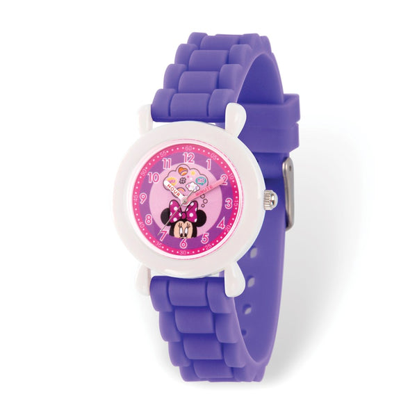 Disney Kids Minnie Mouse Time Teacher Purple Band Watch