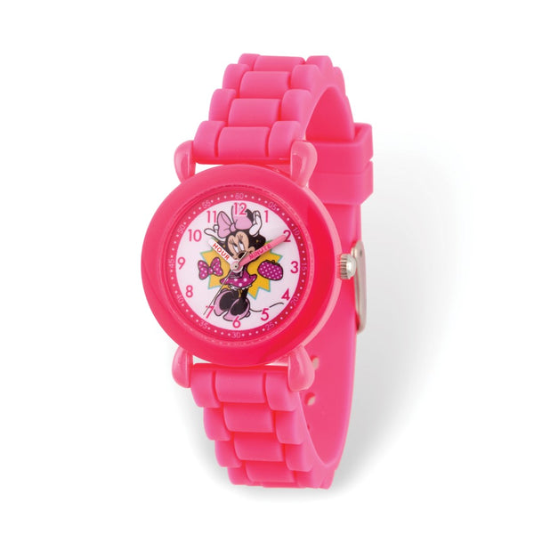 Disney Kids Minnie Mouse Time Teacher Pink Band Watch