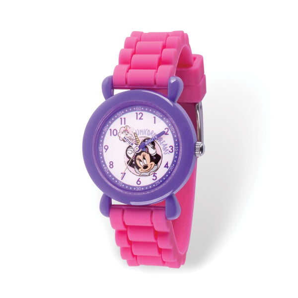 Disney Kids Minnie Mouse Time Teacher Pink Band Watch