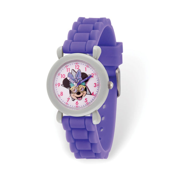 Disney Kids Minnie Mouse Time Teacher Purple Band Watch