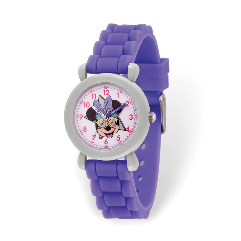 Disney Kids Minnie Mouse Time Teacher Purple Band Watch