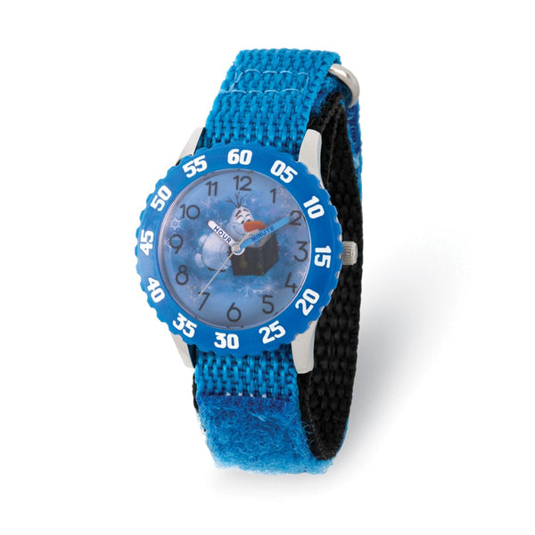 Disney Kids Frozen II Olaf Time Teacher Blue Nylon Band Watch