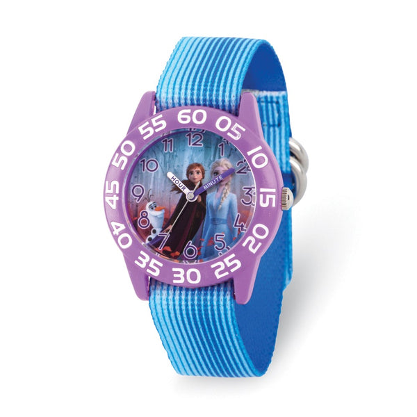 Disney Kids Frozen II Time Teacher Blue Stretch Band Watch