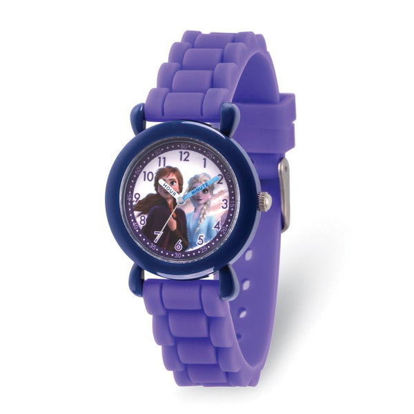 Disney Kids Frozen II Time Teacher Purple Silicone Band Watch