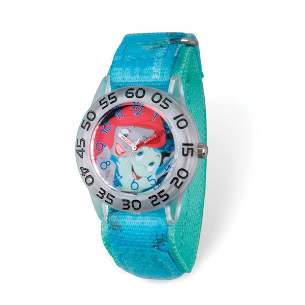 Disney Kids The Little Mermaid Time Teacher Blue Band Watch