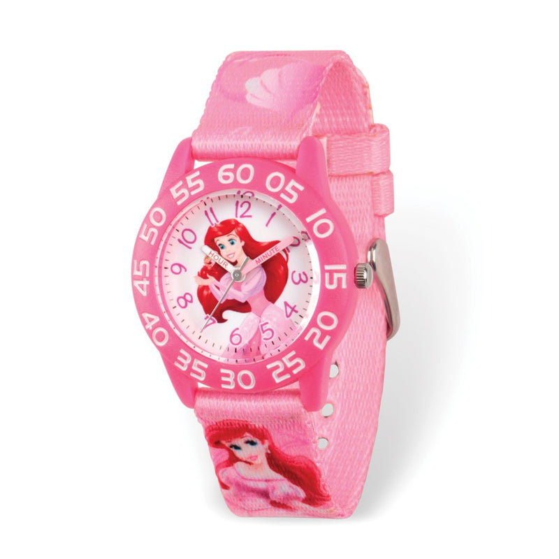 Disney Kids The Little Mermaid Time Teacher Pink Band Watch