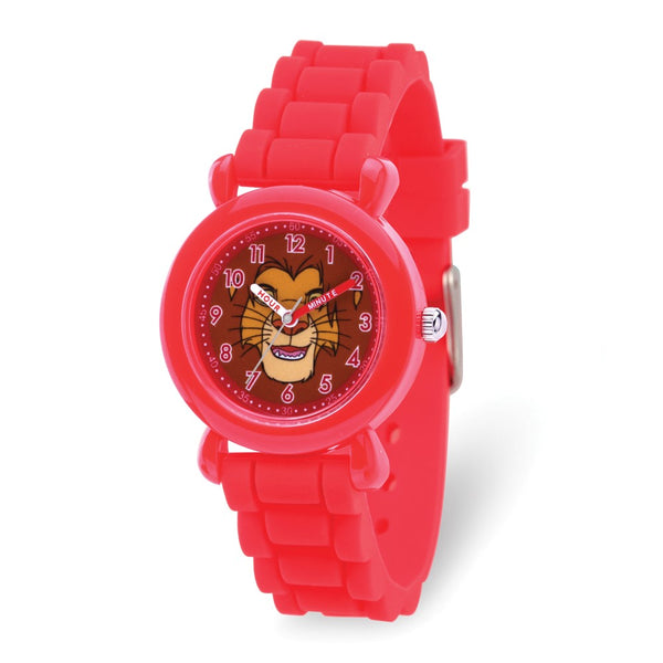 Disney Lion King Simba Red Silicone Time Teacher Watch
