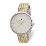 Charles Hubert Ladies Two-tone Stainless Steel White Dial Watch