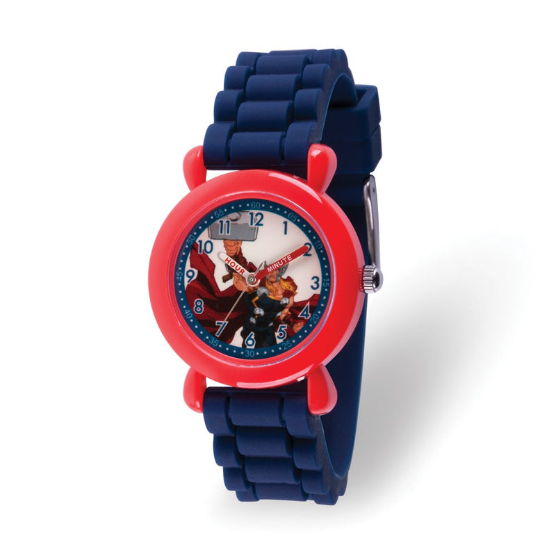 Marvel Avengers Assemble Blue Silicone Strap Time Teacher Watch