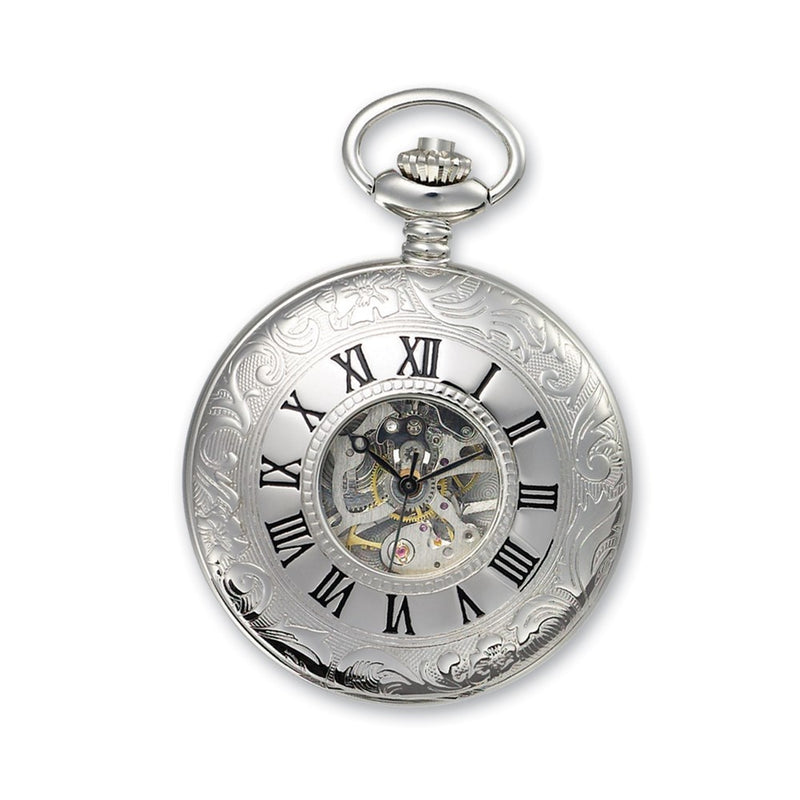 Charles Hubert Chrome-finish White Dial Pocket Watch