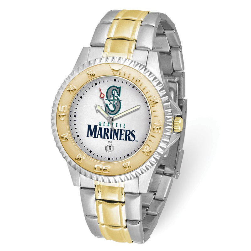 Gametime MLB Seattle Mariners Competitor Two-tone Stainless Steel Quartz Watch with Date