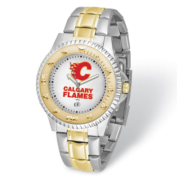 Gametime NHL Calgary Flames Competitor Two-tone Stainless Steel Quartz Watch with Date